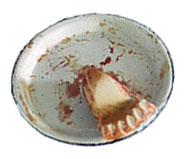 Dollhouse Miniature Piece Of Pie In Flow Blue Pie Pan